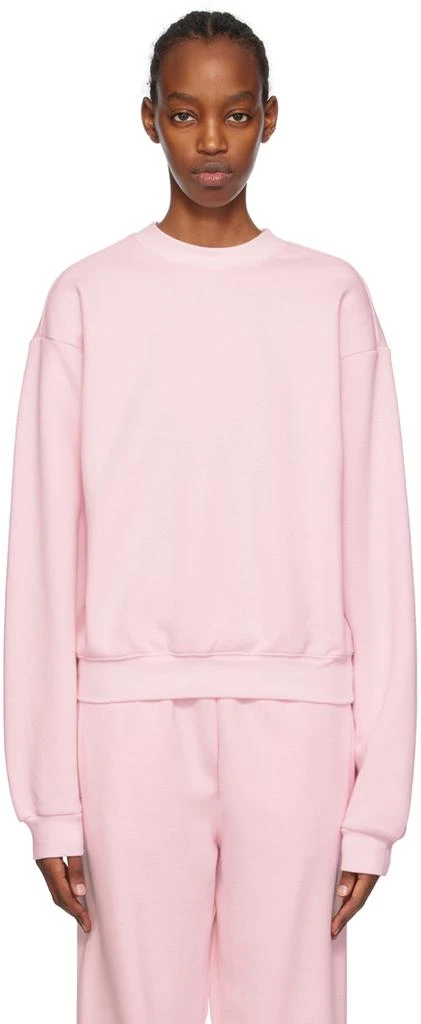 商品SKIMS|Pink Cotton Fleece Classic Crewneck Sweatshirt,价格¥407,第1张图片