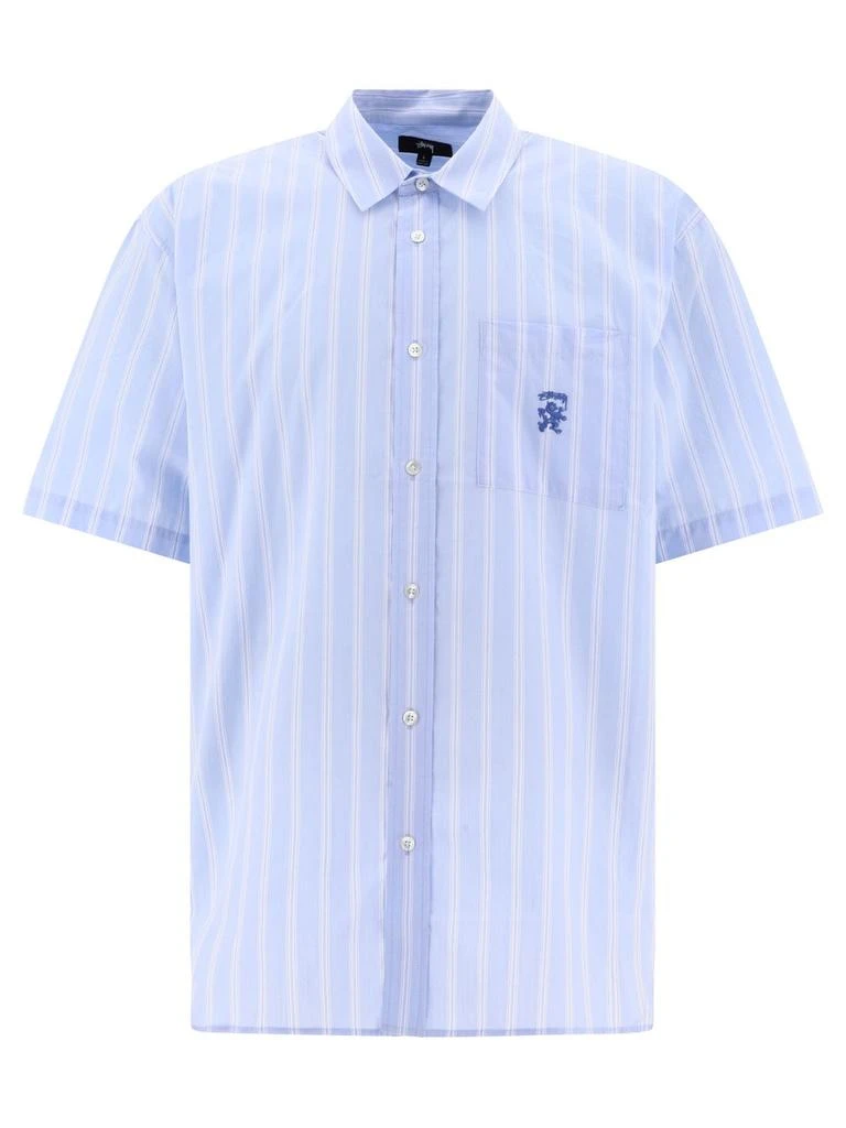 商品STUSSY|Stüssy Logo-Embroidered Striped Shirt,价格¥1312,第1张图片