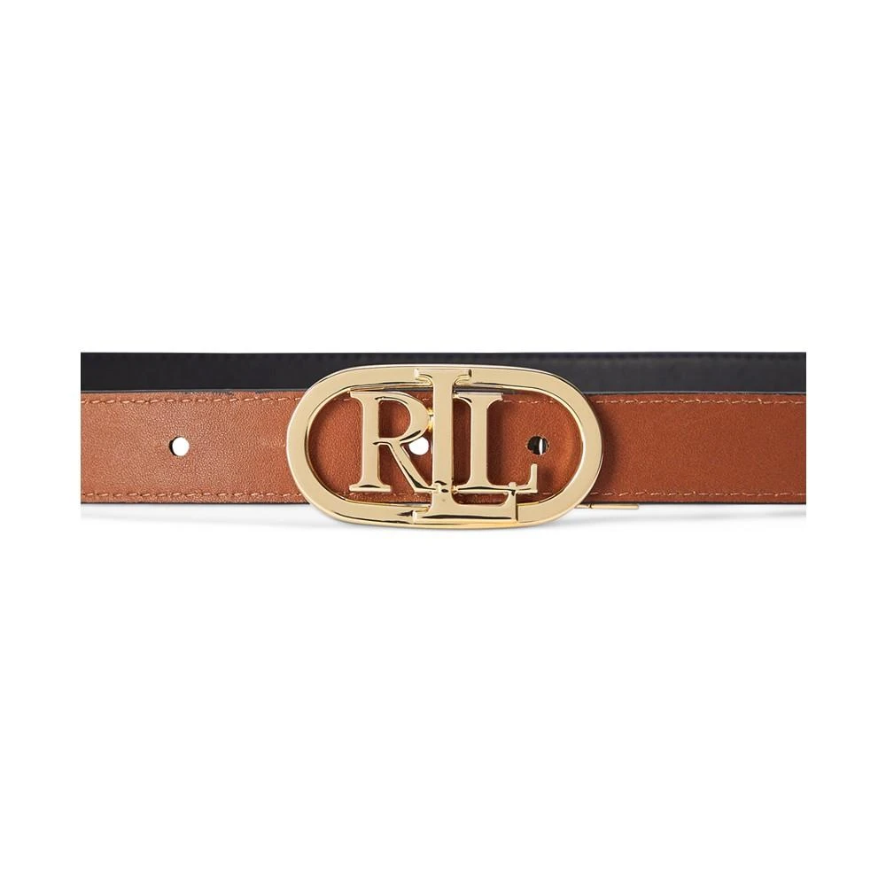 商品Ralph Lauren|Women's Logo Reversible Skinny Leather Belt,价格¥489,第2张图片详细描述