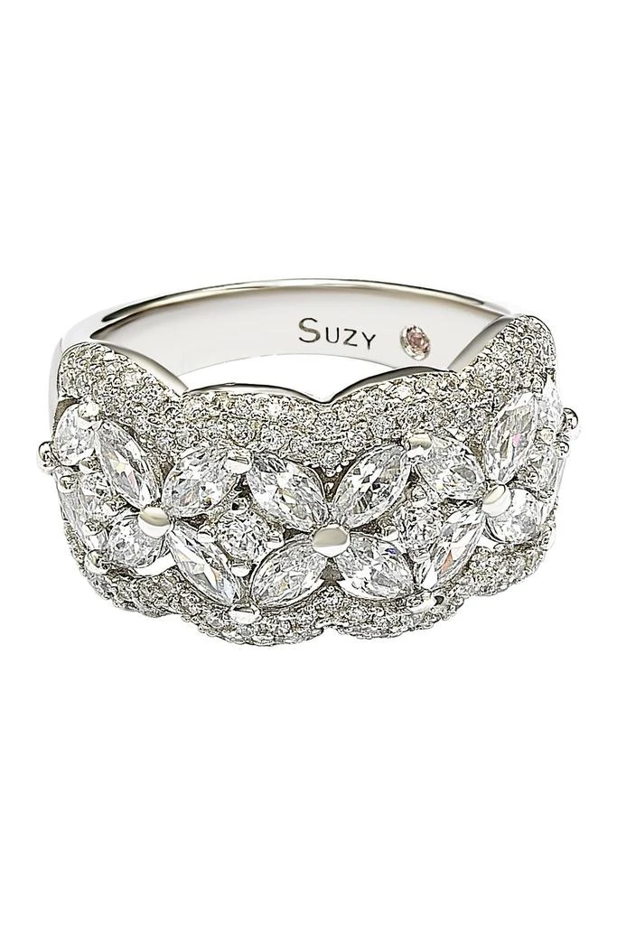 商品Suzy Levian|Round-Cut & Marquise-Cut Cubic Zirconia Flower Ring,价格¥1313,第1张图片