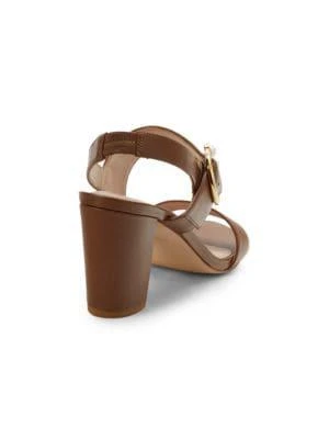 商品Stuart Weitzman|​Leather Block Heel Sandals,价格¥1406,第3张图片详细描述