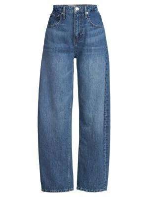 商品FRAME|High Rise Barrel Jeans,价格¥736,第3张图片详细描述