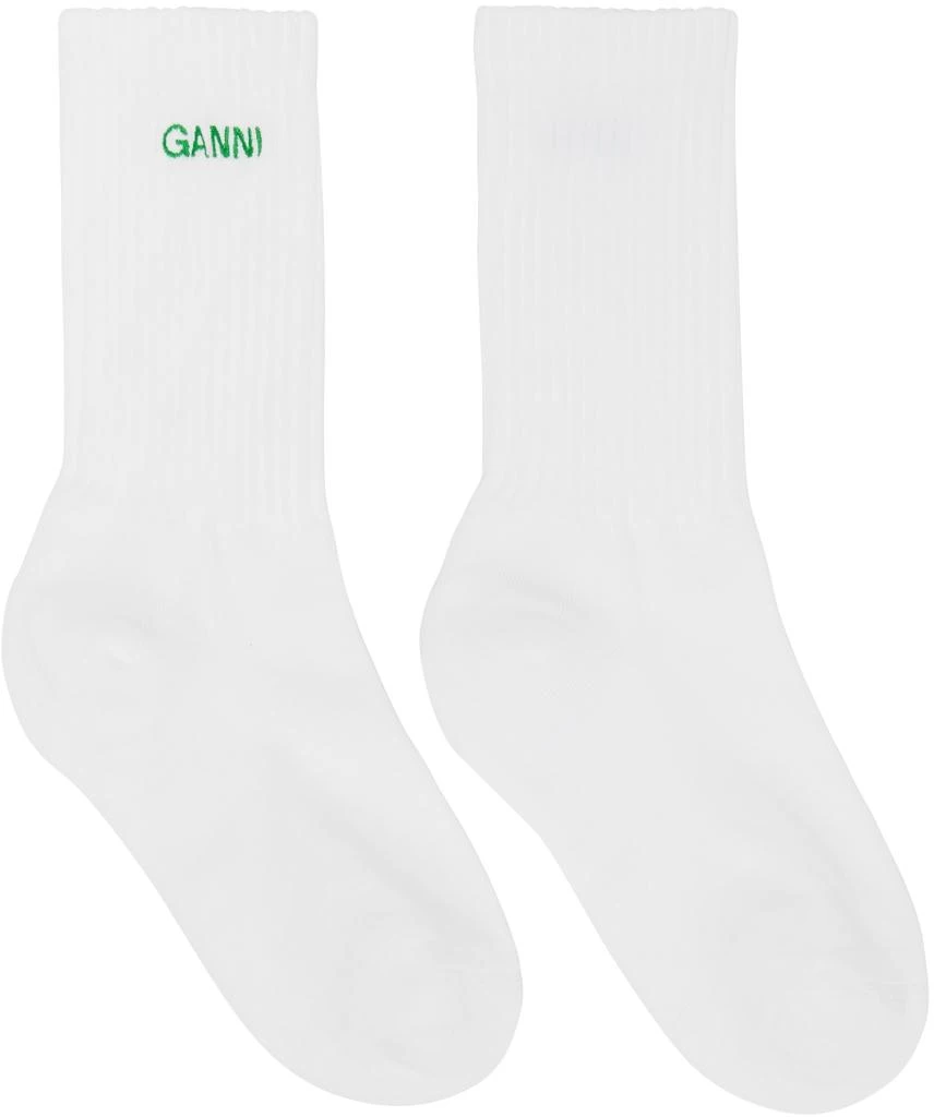 商品Ganni|SSENSE Exclusive White Capsule Socks,价格¥125,第1张图片