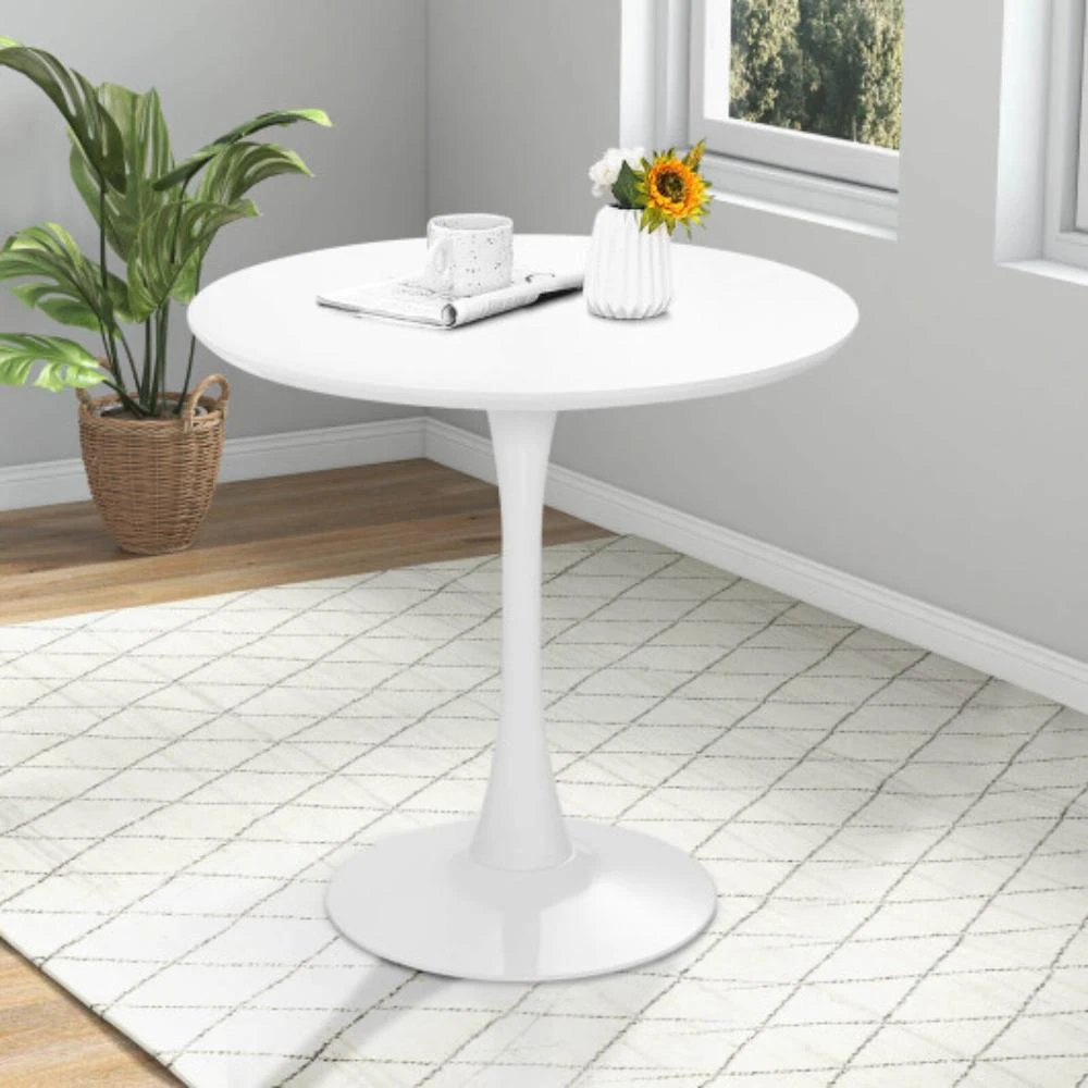商品Hivvago|32 Inch Modern Tulip Round Dining Table with MDF Top-White,价格¥2268,第1张图片