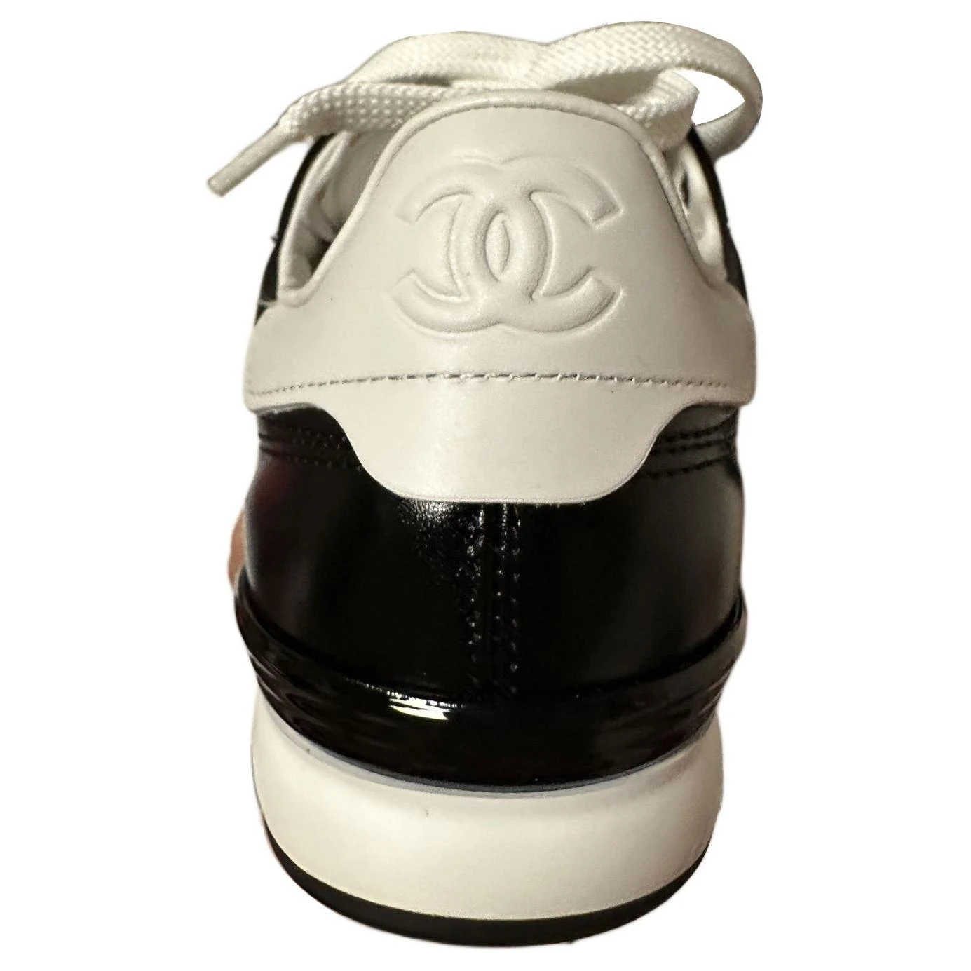 商品[国内直发] Chanel|香奈儿 25S德训鞋 圆头系带 平底 低帮 生活休闲鞋 女款 黑色,价格¥14935,第5张图片详细描述