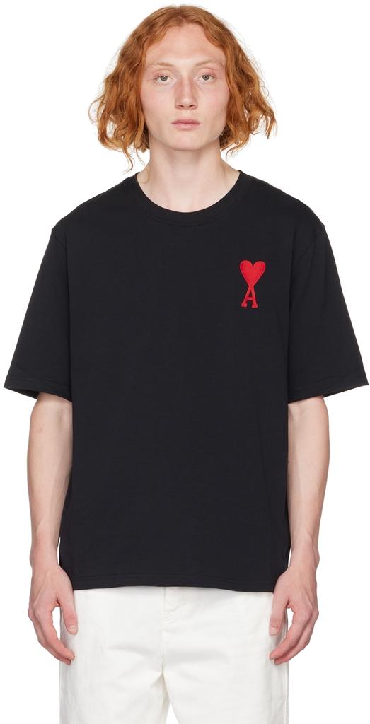 SSENSE Exclusive Black Ami de Cœur T-Shirt商品第1缩略图预览