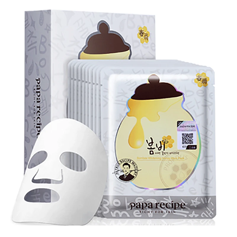 商品PAPA RECIPE|Papa recipe韩国进口春雨白蜂胶面膜美白补水淡斑保湿修护10片,价格¥98,第1张图片