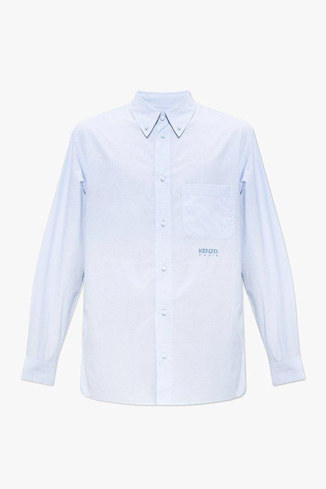 商品Kenzo|Kenzo Logo Embroidered Poplin Shirt,价格¥1290,第1张图片