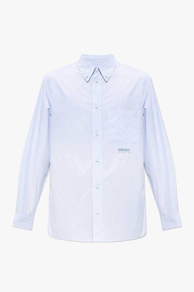 商品Kenzo|Kenzo Logo Embroidered Poplin Shirt,价格¥1378,第1张图片