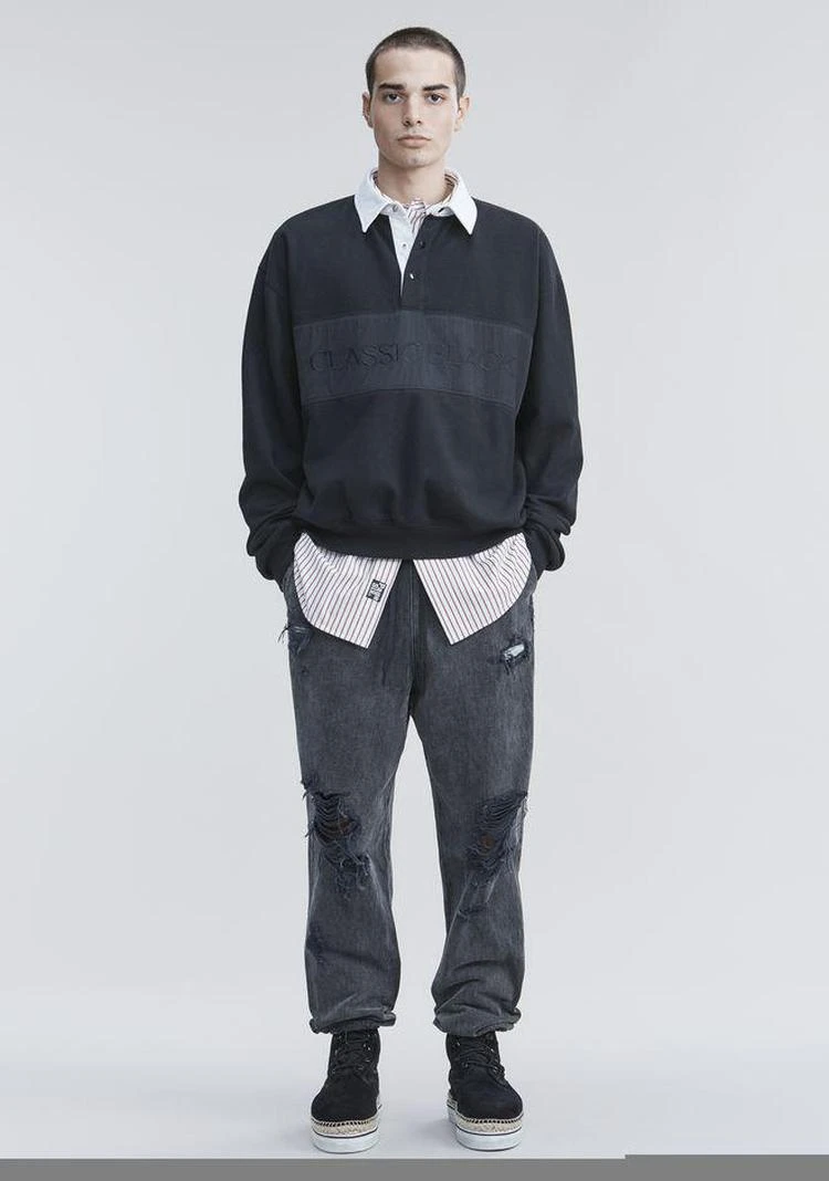 商品Alexander Wang|FLEECE POLO SHIRT,价格¥1336,第1张图片