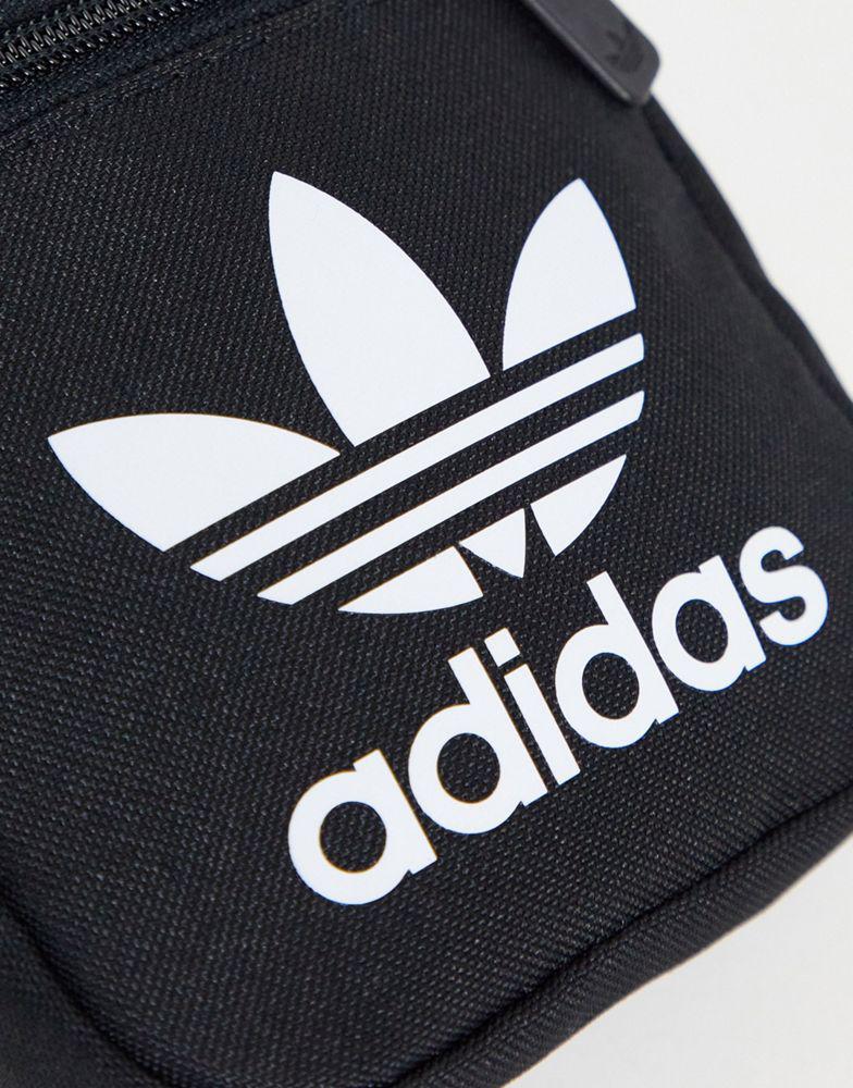 adidas Originals adicolor across body bag with branded strap in black商品第4张图片规格展示