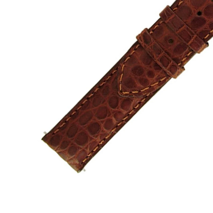 商品Hadley Roma|24 MM Matte Brown Alligator Leather Strap,价格¥224,第1张图片