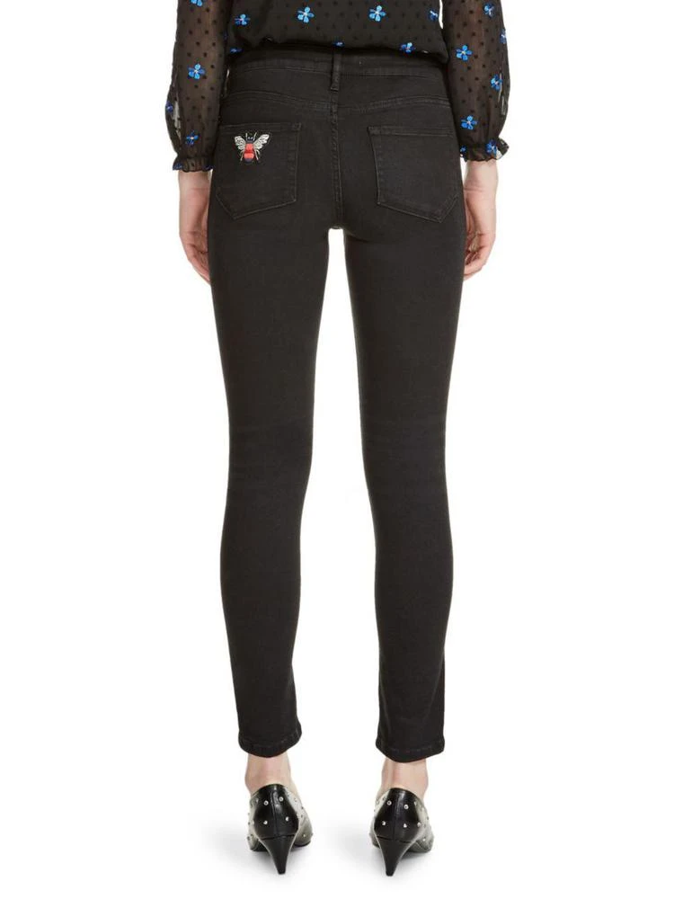 商品Maje|Maje - Priska Embroidered Distressed Skinny Jeans,价格¥570,第2张图片详细描述