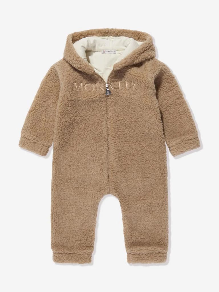 商品Moncler|Baby Faux Shearling Romper in Beige,价格¥2707,第2张图片详细描述