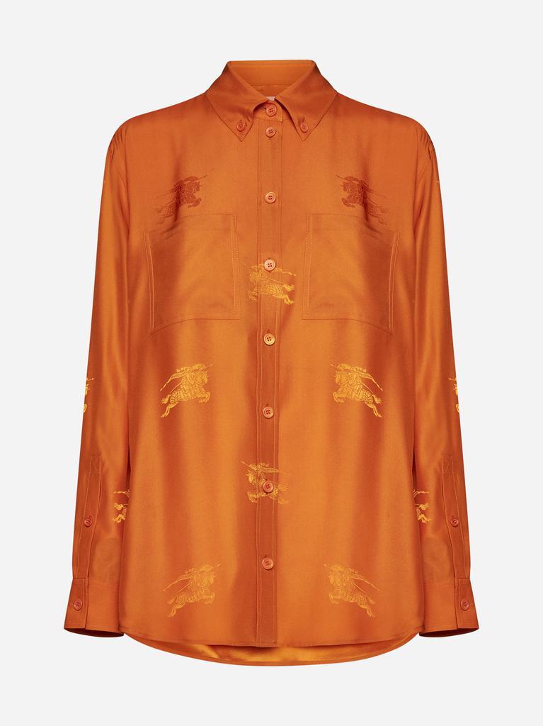 商品Burberry|Ivanna logo motif silk shirt,价格¥9216,第1张图片