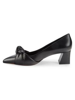 商品Santoni|Block Heel Knotted Pumps,价格¥2253,第4张图片详细描述