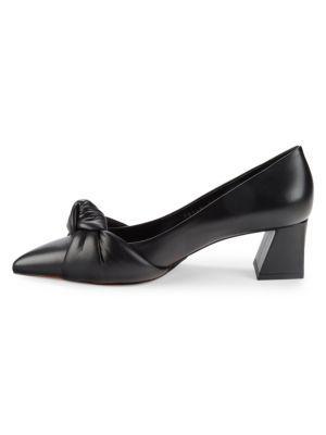 商品Santoni|Block Heel Knotted Pumps,价格¥3223,第4张图片详细描述