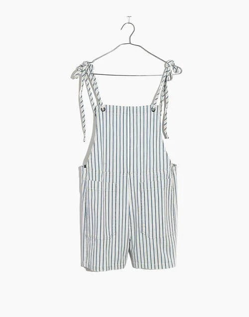 商品Madewell|Denim Tie-Strap Short Overalls,价格¥634,第4张图片详细描述