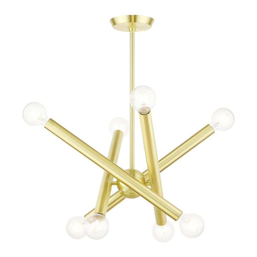 商品Livex Lighting|Eight Light Satin Brass Chandelier,价格¥2470,第4张图片详细描述