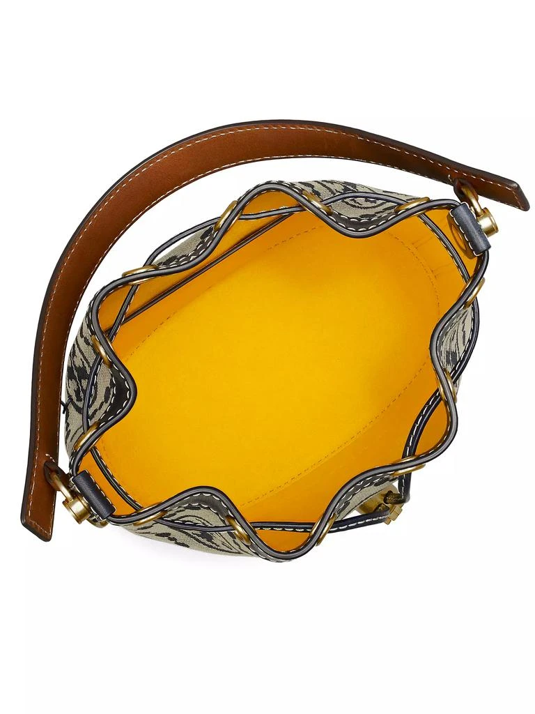 商品Tory Burch|T Monogram Jacquard Bucket Bag,价格¥3532,第2张图片详细描述