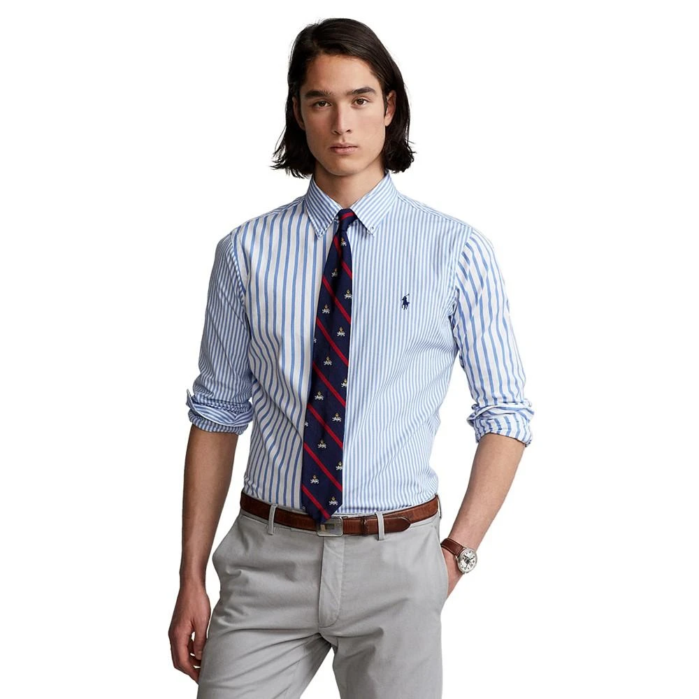 商品Ralph Lauren|Men's Classic-Fit Striped Poplin Fun Shirt,价格¥562,第1张图片