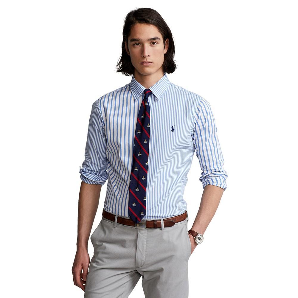 商品Ralph Lauren|Men's Classic-Fit Striped Poplin Fun Shirt,价格¥552,第1张图片