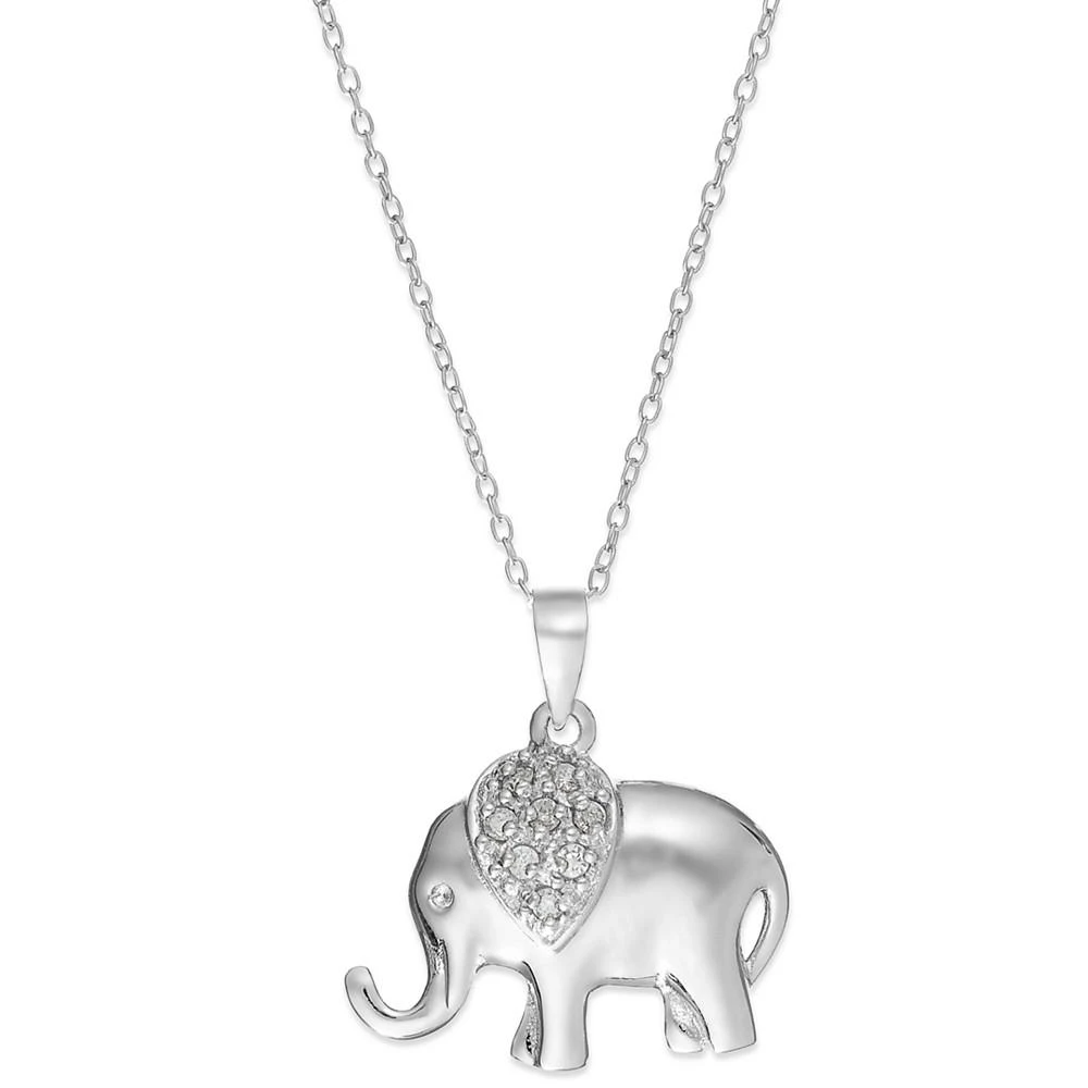商品Macy's|大象钻石与银饰项链 (钻石总重1/10克拉),价格¥193,第1张图片