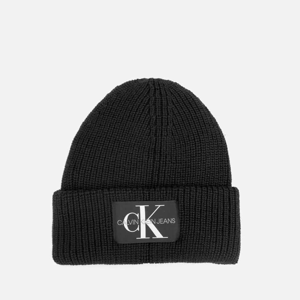 商品Calvin Klein|Calvin Klein Jeans Women's Monogram Beanie - Black,价格¥322,第1张图片