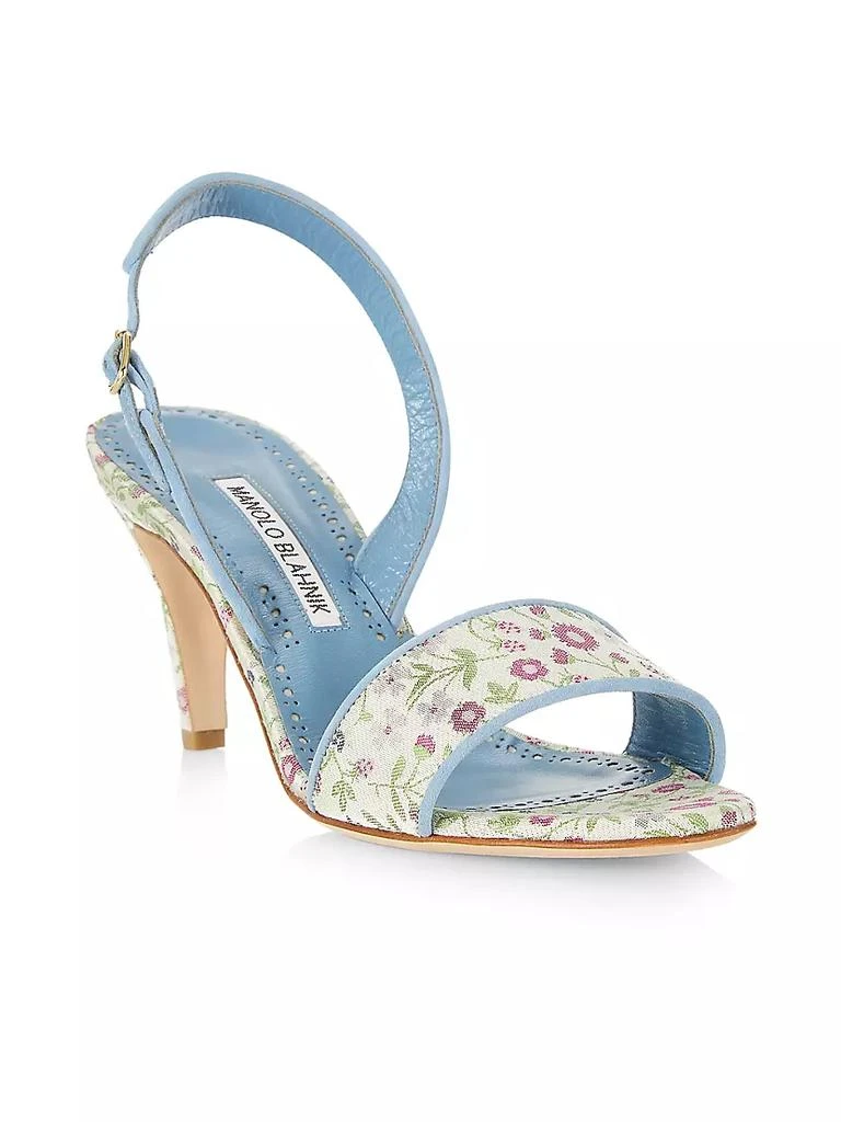 商品Manolo Blahnik|Escrupula 70MM Floral Sandals,价格¥7219,第2张图片详细描述