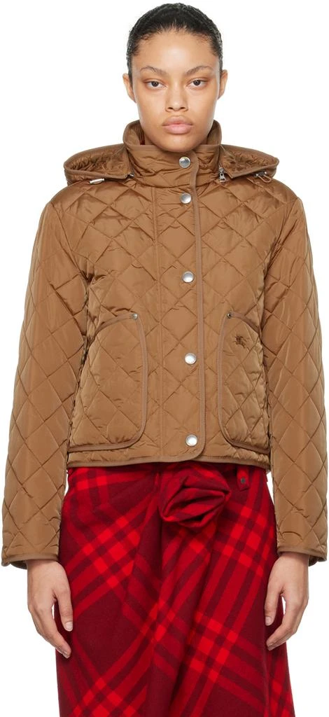 商品Burberry|Tan Quilted Jacket,价格¥12917,第1张图片