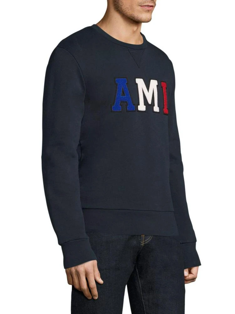 商品AMI|Logo-Print Crewneck 卫衣,价格¥1893,第3张图片详细描述
