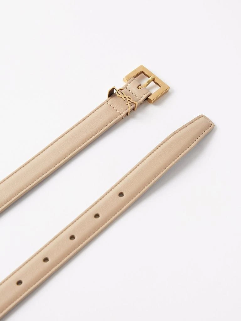 商品Yves Saint Laurent|YSL-plaque leather belt,价格¥4168,第4张图片详细描述