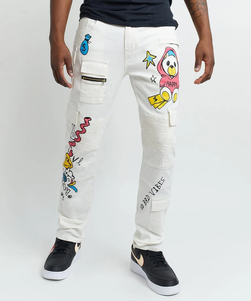 Money Bear Cargo Denim Jeans - White 商品