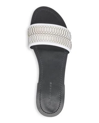 商品KENDALL & KYLIE|Women's Kennedy Embellished Leather Slide Sandals,价格¥247,第3张图片详细描述