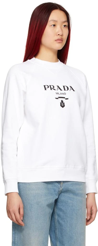 商品Prada|White Embroidered Sweatshirt,价格¥13899,第2张图片详细描述