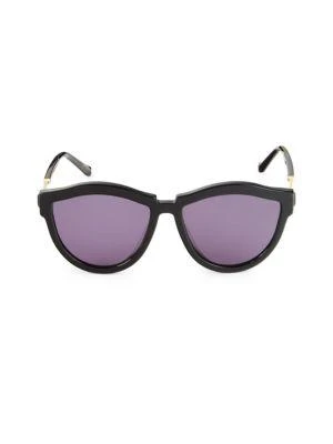 商品KAREN WALKER|Harvest Hybrid 57MM Round Sunglasses,价格¥958,第1张图片