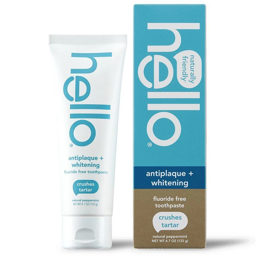 商品Hello|Antiplaque + Whitening Fluoride Free Toothpaste,价格¥50,第1张图片