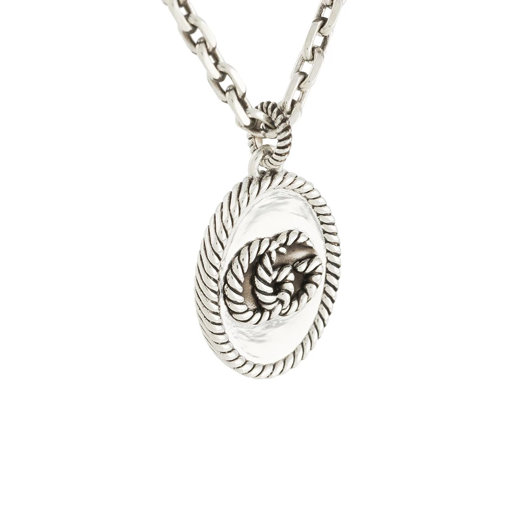 商品Gucci|GUCCI 女士银色吊坠项链 YBB632540001,价格¥2503,第1张图片