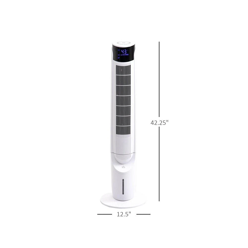 商品HOMCOM|Standing Oscillating Cooling Tower Fan w/ 4 Modes, Timer, White,价格¥1117,第3张图片详细描述