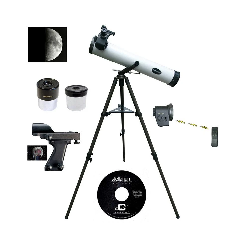 商品Cosmo Brands|Cassini 800mm X 80mm Astronomical Tracker Reflector Telescope with Electronic Remote Focus,价格¥2542,第1张图片