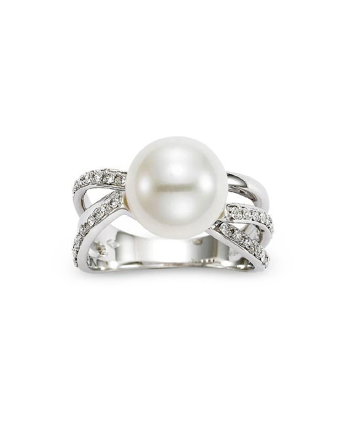 商品Mastoloni|18K White Gold Cultured Freshwater Pearl & Diamond Ring,价格¥18164,第2张图片详细描述