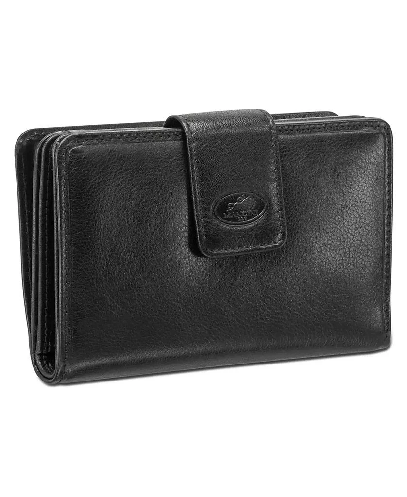 商品Mancini Leather Goods|Equestrian-2 Collection RFID Secure Medium Clutch Wallet,价格¥356,第4张图片详细描述