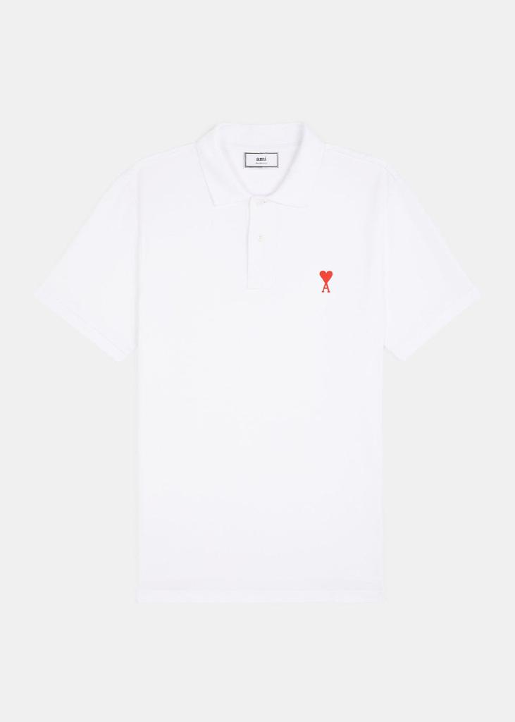 AMI Alexandre Mattiussi White Ami De Coeur Polo Shirt商品第1张图片规格展示