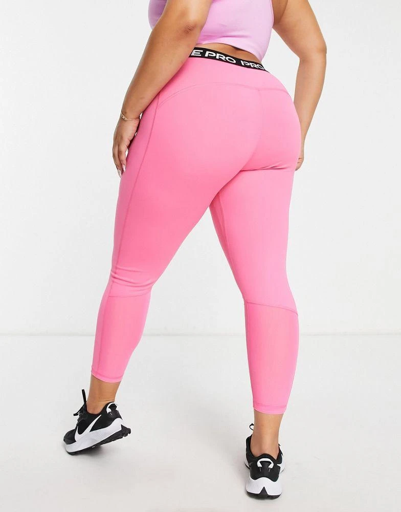 商品NIKE|Nike Pro Training Plus 365 7/8 leggings in pink,价格¥183,第2张图片详细描述