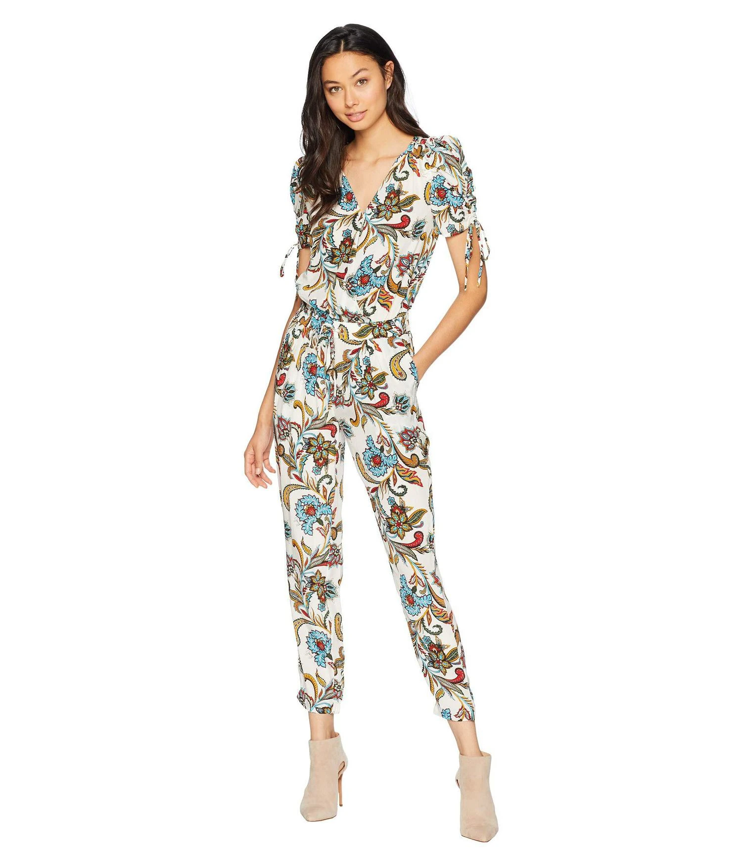 商品Juicy Couture|Ornate Floral Paisley Silk Jumpsuit,价格¥426,第1张图片