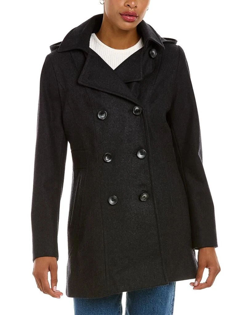 商品Nautica|Nautica Double-Breasted Wool-Blend Peacoat,价格¥373,第2张图片详细描述