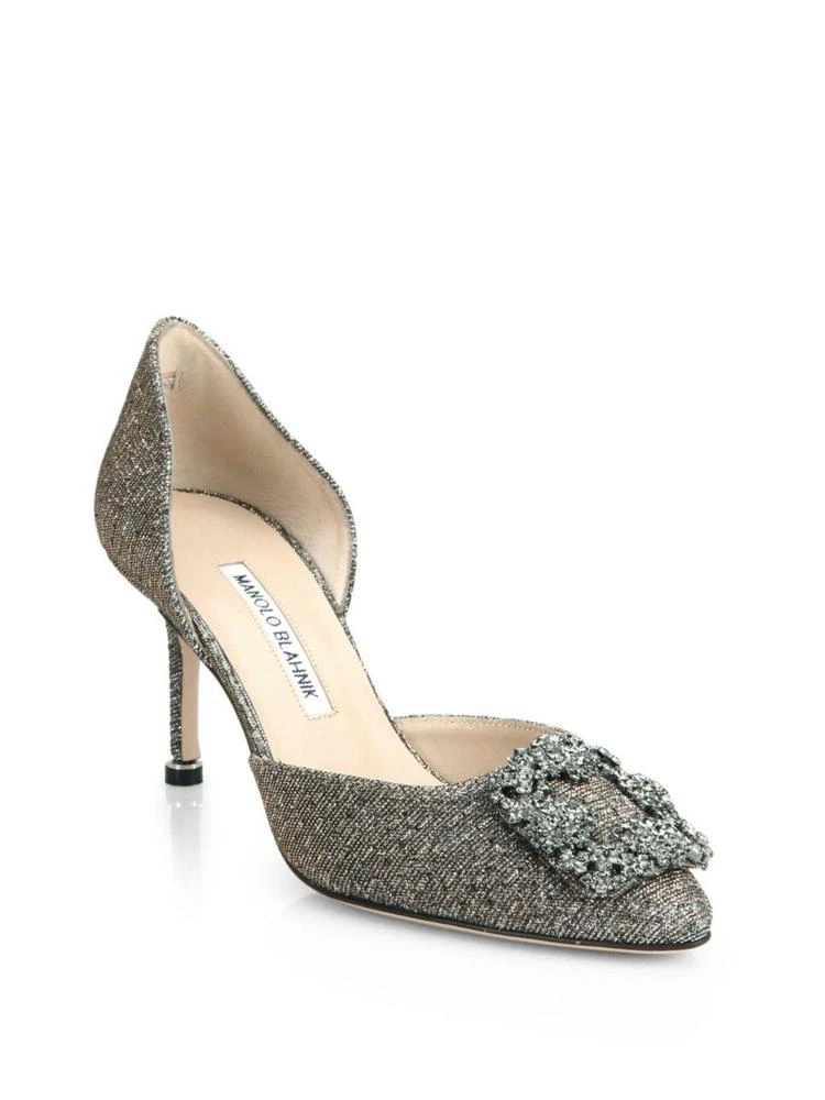 商品Manolo Blahnik|Jeweled Metallic d'Orsay 70 高跟鞋,价格¥4601,第1张图片
