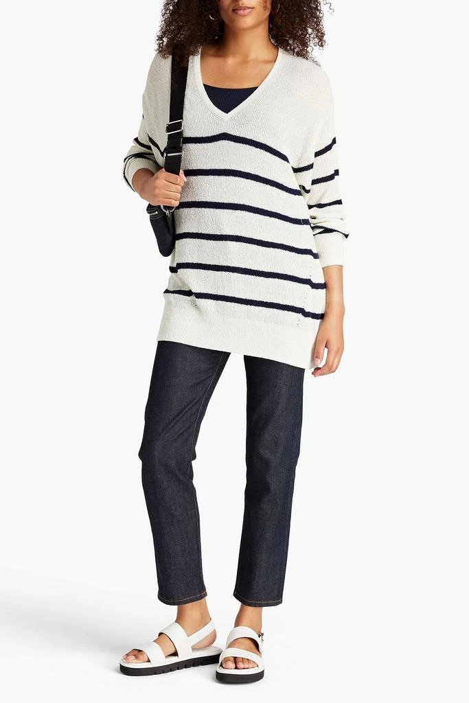 商品Rag & Bone|Soleil striped ribbed cotton-blend sweater,价格¥790,第2张图片详细描述