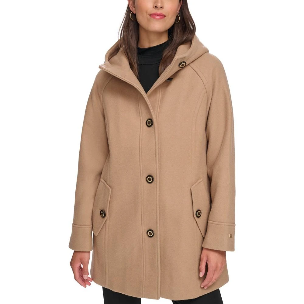 商品Tommy Hilfiger|Women's Hooded Button-Front Coat, Created for Macy's,价格¥1401,第1张图片