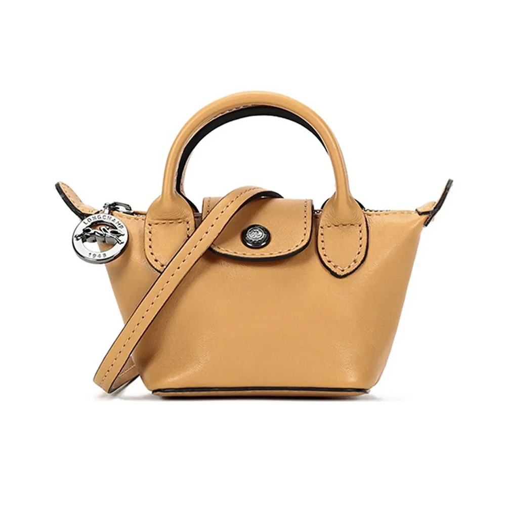 商品[国内直发] Longchamp|LONGCHAMP 女士鹅黄色羊皮迷你手提单肩斜挎包 10099757P15,价格¥1634,第1张图片